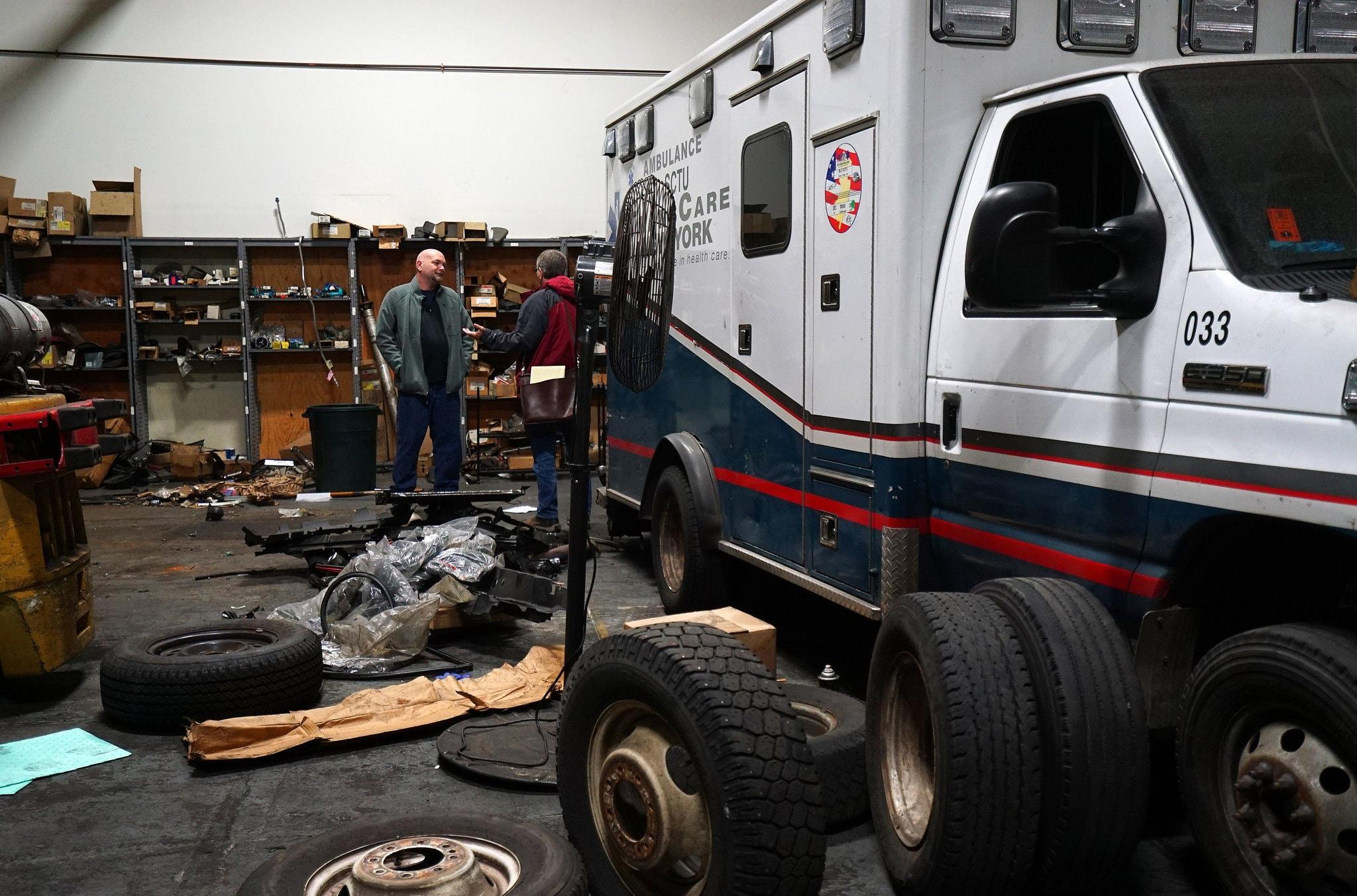 A TransCare facility in Mount Vernon, N.Y., after the ambulance company filed for bankruptcy.